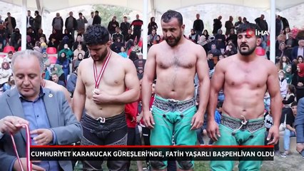 Cumhuriyet Karakucak Güreşleri'nde, Fatih Yaşarlı başpehlivan oldu.