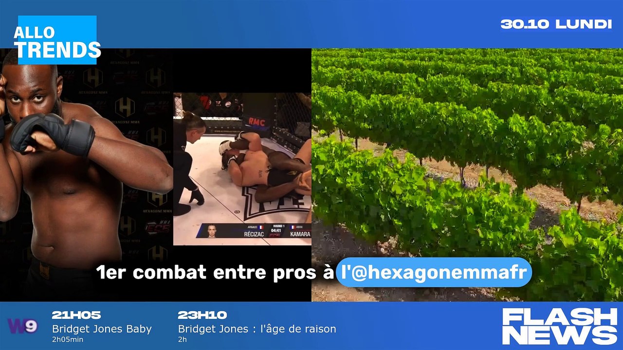 Le premier combat professionnel de MMA d'Abou Debeing remporté en seulement 28 secondes, la réaction de Gims.