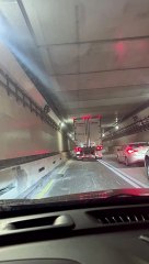 Truck Scrapes In The Sumner Tunnel