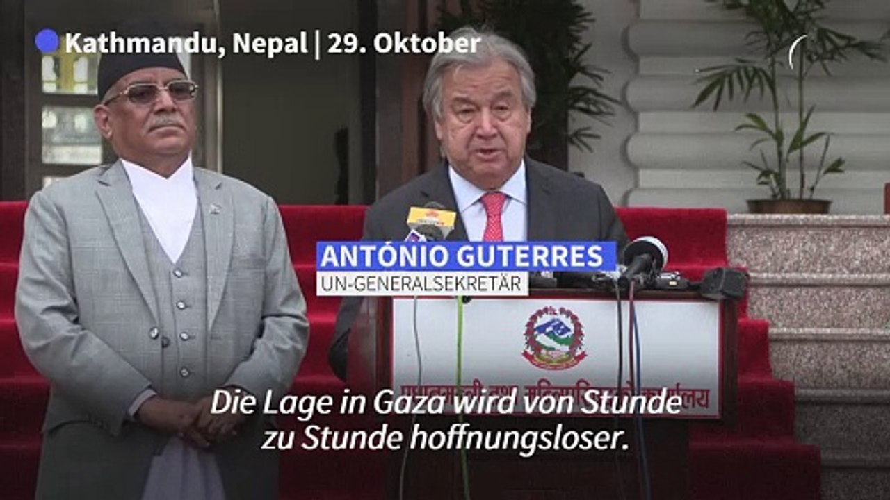 UN-Generalsekretär beklagt 'humanitäre Katastrophe' im Gazastreifen