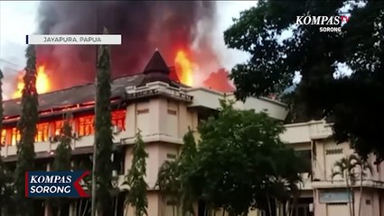 Pembakaran Enam Kantor Dinas Pemkab Jayapura Terekam CCTV