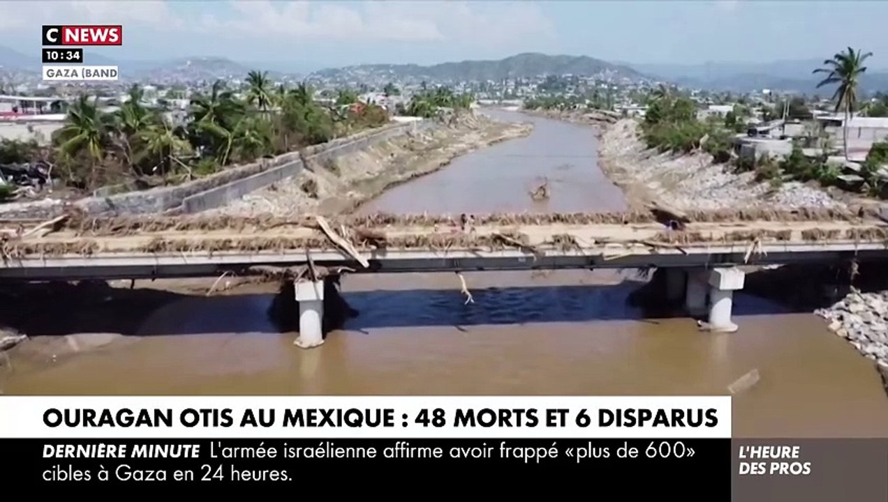 L’ouragan Otis qui a dévasté la côte Pacifique au Mexique, et en particulier la célèbre station balnéaire d’Acapulco, a fait 48 morts et 6 personnes restent portées disparues, selon les autorités