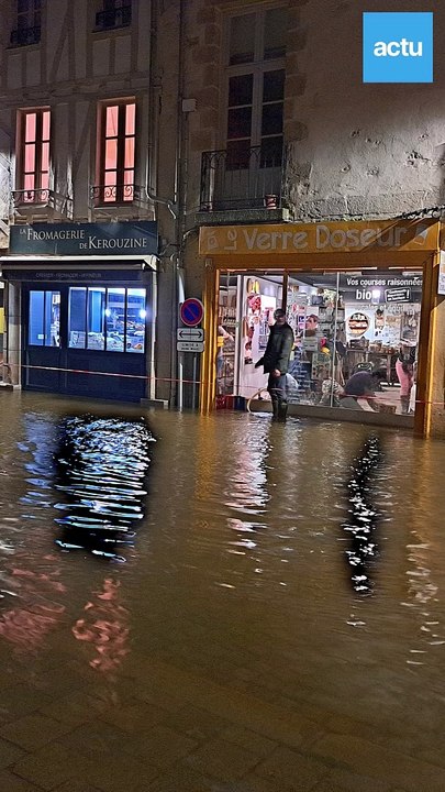 Inondations à Vannes avec la tempête Céline