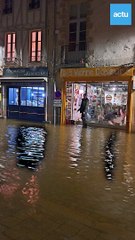 Inondations à Vannes avec la tempête Céline