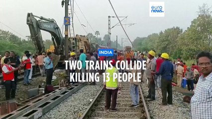 Train crash in India kills 13 and injures dozens more