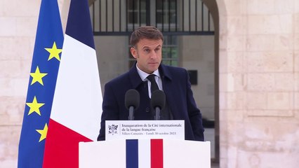"La langue est toujours un objet de controverse" affirme Emmanuel Macron, lors de l'inauguration de la Cité internationale de la langue française