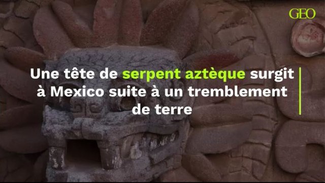 Une tête de serpent aztèque surgit à Mexico suite à un tremblement de terre