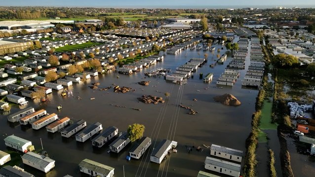 Drone footage shows Bognor Regis inundated with flooding ahead of Storm Ciarán