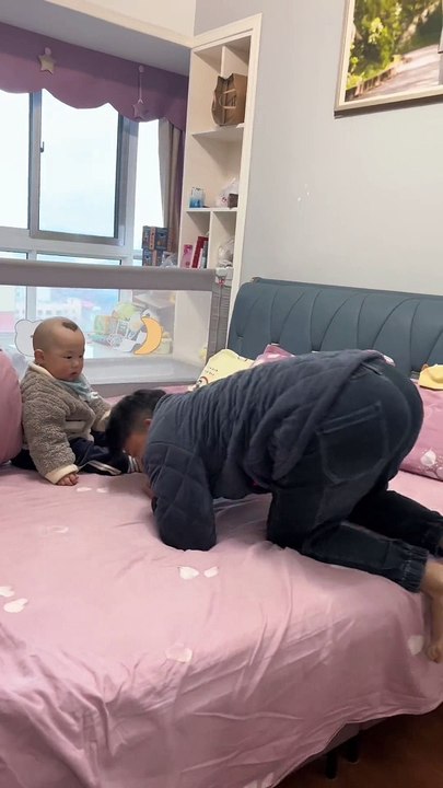 Baby Learning How To Get Down From The Bed | Babies Funny Reactions | Babies Funny Moments #babies #beautiful #cutebabies #fun #love #cute