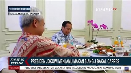 Presiden Jokowi Makan Siang dengan 3 Bakal Capres di Istana Merdeka
