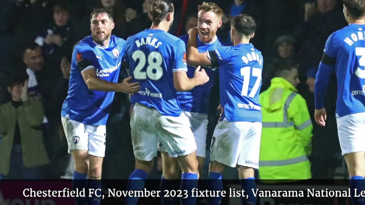 Chesterfield FC November fixture list 2023