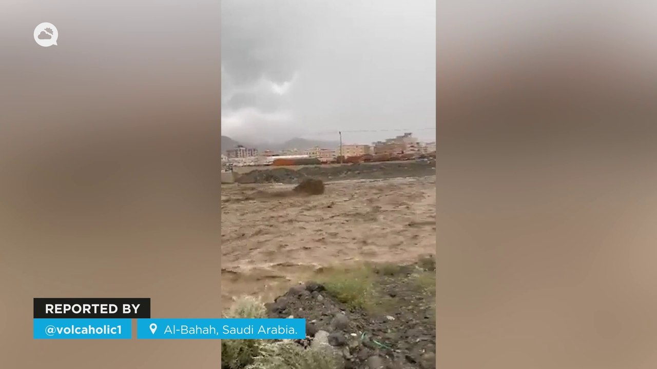 Sudden floods in Al-Bahah, Saudi Arabia.