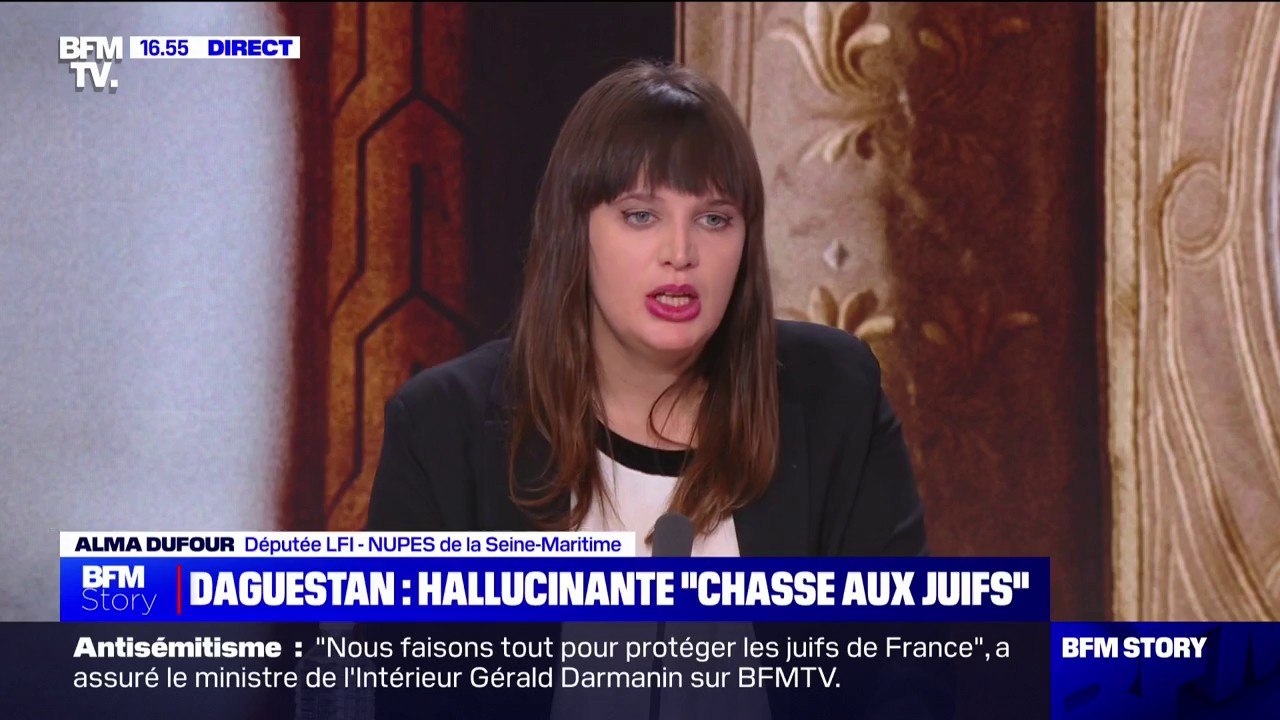 Assaut d'un aéroport au Daguestan: "Si on ne trouve pas rapidement d'issue politique à ce qui est en train de se passer à Gaza, c'est à la fois le Proche-Orient et le Caucase qui menacent d'exploser", pour Alma Dufour (LFI)