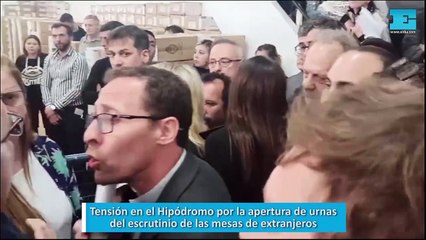 Tensión en el Hipódromo por la apertura de urnas del escrutinio de las mesas de extranjeros