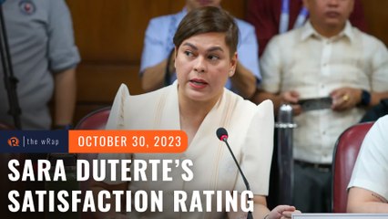 下载视频: Sara Duterte's satisfaction rating dips by double digits in October – OCTA