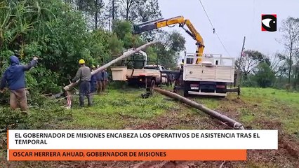 El Gobernador de Misiones encabeza los operativos de asistencia tras el temporal