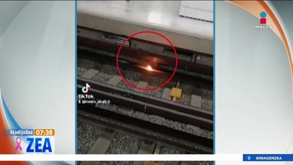 Captan flamazo en la Línea 1 del Metro de la CDMX