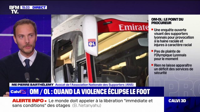 Violences en marge du match OM-OL: Il ne faut pas tirer des conclusions globales qui vont empêcher de se concentrer sur ces incidents graves , estime Pierre Barthélemy (avocat de l’Association Nationale des Supporters)