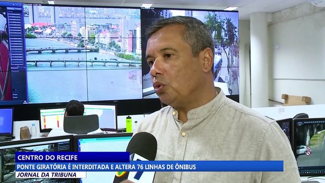 Ponte Giratória é interditada e altera 76 linhas de ônibus