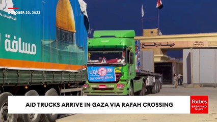 26 Aid Trucks Arrive In Gaza Via The Rafah Crossing