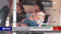 Joven revela crueles maltratos de su padre. Cortesía Metro TV Choluteca