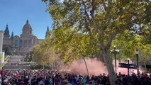 Concentraciones de los ultras del Barça en las horas previas del clásico