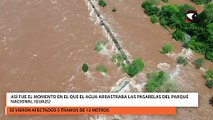 Así fue el momento en el que el agua arrastraba las pasarelas del parque nacional Iguazú