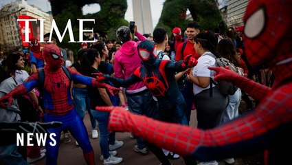 Argentina Attempts to Break Record for Most People Dressed as Spider-Man