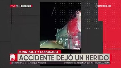 Graban a un camión cisterna invadiendo carril en la ruta a Yacuiba