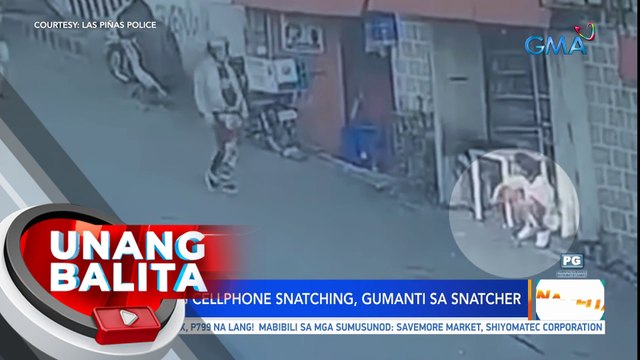 Biktima ng cellphone snatching, gumanti sa snatcher | UB