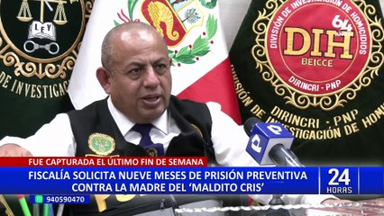 Solicitan 9 meses de prisión preventiva para madre del ‘Maldito Cris’