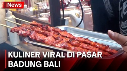 Mencicipi Kuliner Viral Sate Godzilla di Pasar Badung Bali