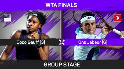Gauff dominates Jabeur at the WTA Finals