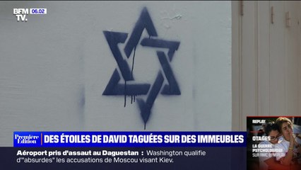 下载视频: Des étoiles de David taguées sur des immeubles à Saint-Ouen, en région parisienne