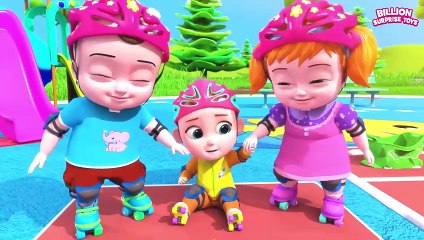 Outdoor Playground funny Playtime with johnny and dolly! - Playground Story for Kids Ep：4