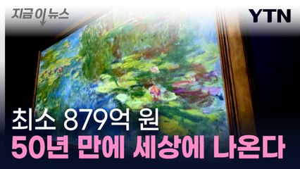 모네 '수련' 미공개작 50년 만에 경매..."예상가 879억 원" [지금이뉴스]  / YTN