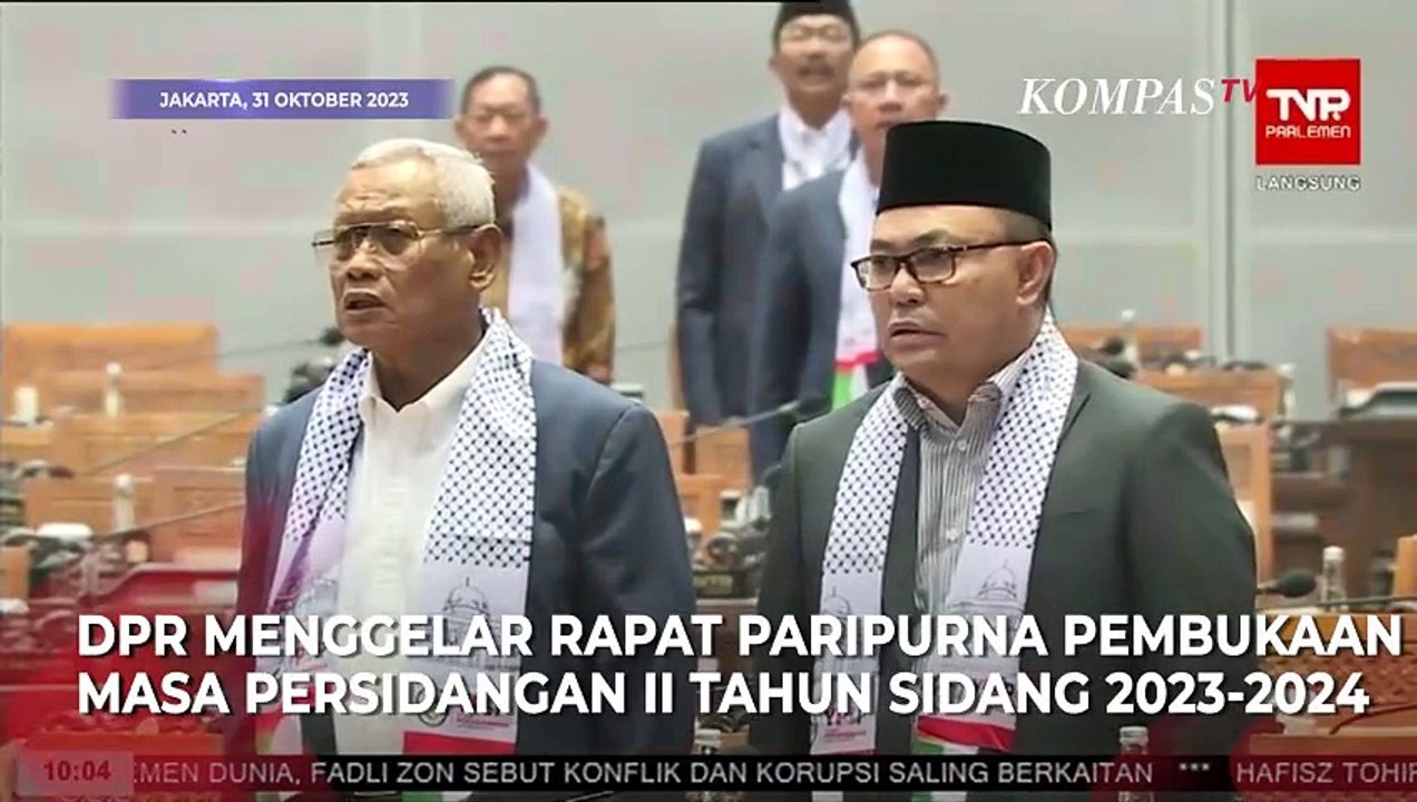 Potret Anggota DPR Pakai Syal Palestina Saat Rapat Paripurna