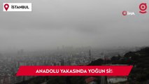 Anadolu yakasında etkili olan sis havadan görüntülendi