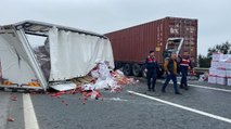 TEM’de kaza: Yol trafiğe kapandı