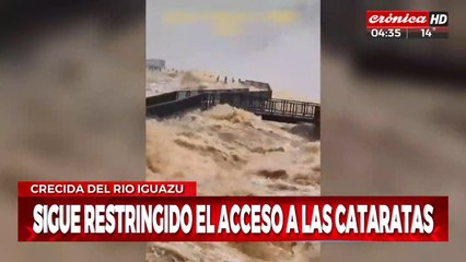 Temporal arrasó las pasarelas del Parque Nacional Iguazú