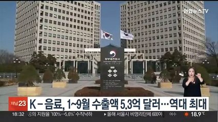 K-음료, 1~9월 수출액 5.3억 달러…역대 최대