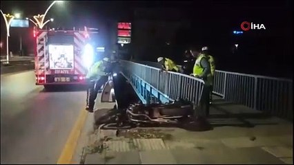 Ankara’da 2 kişi motosiklet kazası sonucu köprüden düştü: 1 ölü, 1 ağır yaralı