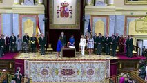Leonor jura «guardar y hacer guardar la Constitución» con todos los socios de Sánchez ausentes