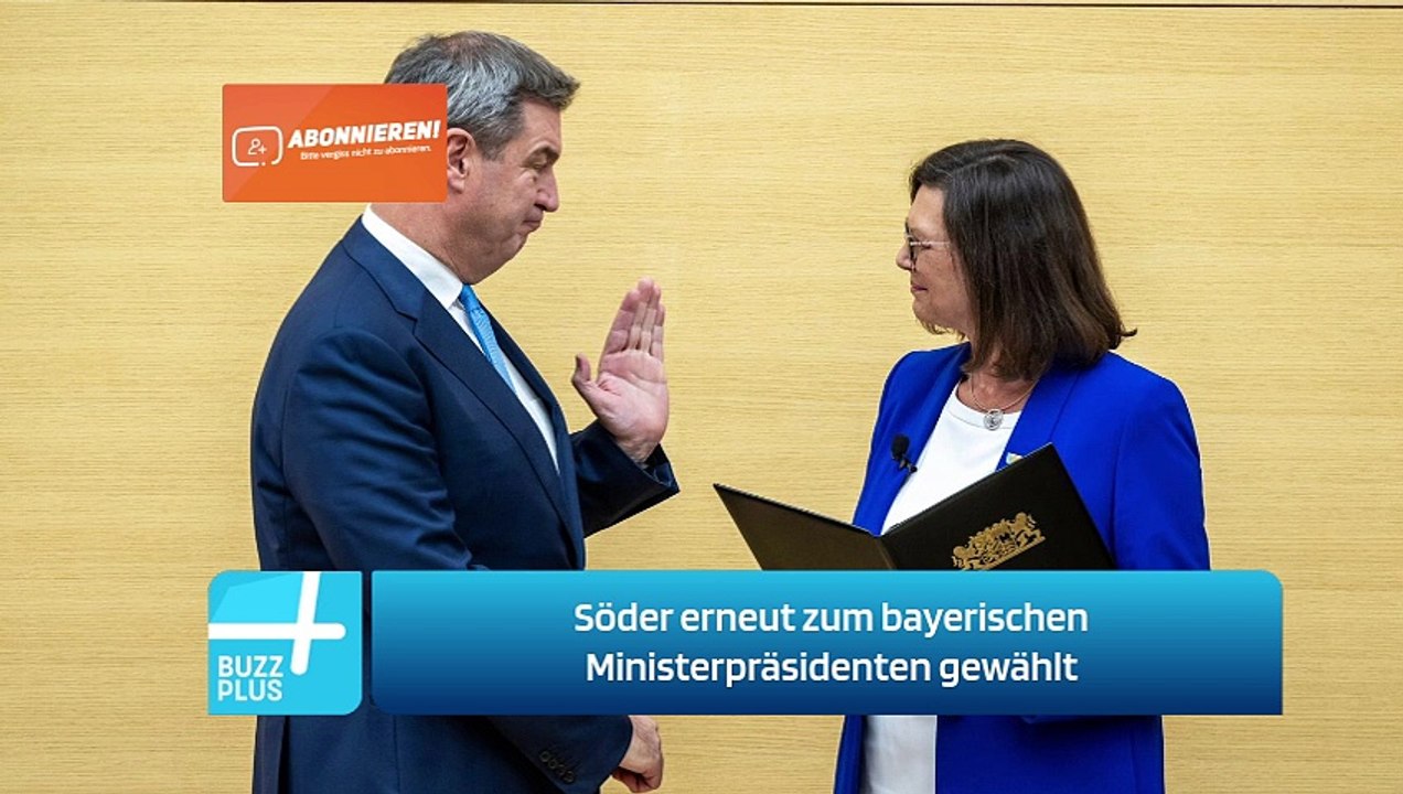 Söder erneut zum bayerischen Ministerpräsidenten gewählt