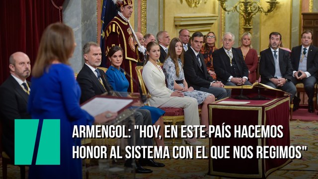 Armengol: Hoy, en este país, en este templo de la palabra, hacemos honor al sistema con el que nos regimos