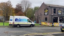 Aftermath of a fire at the Albion Gin & Ale House