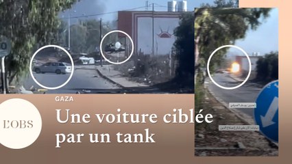 A Gaza, un journaliste filme le tir d’un tank israélien sur une voiture