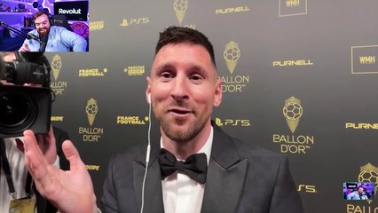 Ibai con Messi durante la gala del Balón de Oro