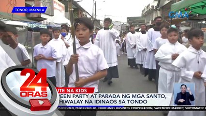 Halloween party at parada ng mga santo, magka-hiwalay na idinaos sa Tondo | 24 Oras