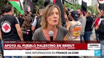 Informe desde Beirut: manifestaciones frente a la Embajada francesa en apoyo al pueblo palestino